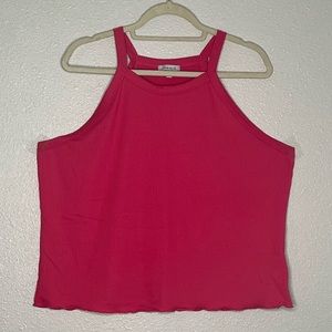 White Birch Pink Crop Top Size 3X